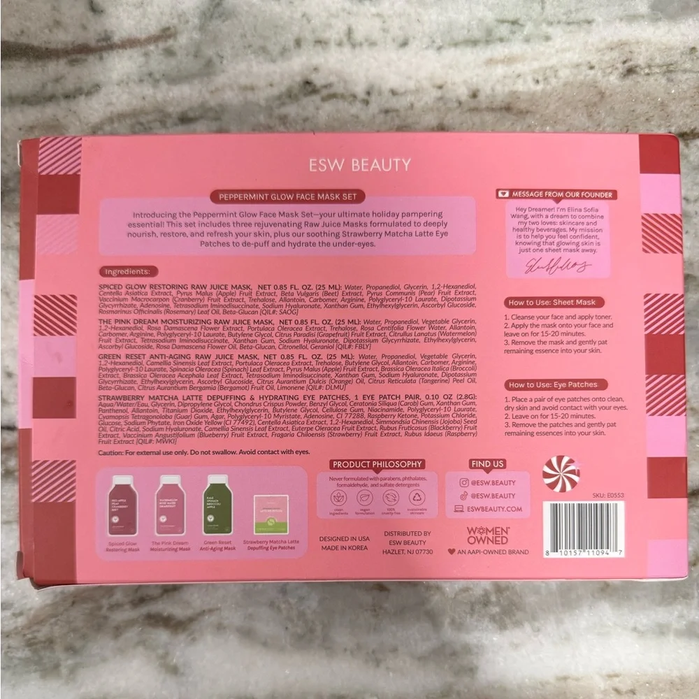 ESW Beauty Peppermint Glow Face Mask Set - Picture 2 of 2